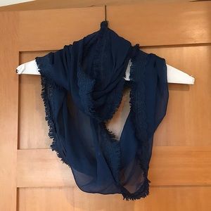 Blue Chiffon Infinity Scarf